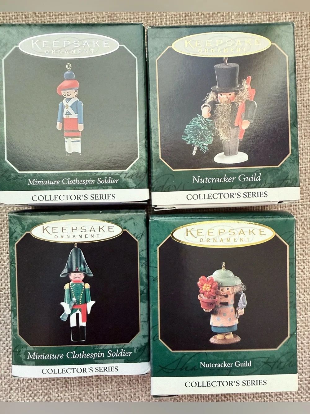 Vintage Hallmark Keepsake Mini Nutcracker Guild & Clothespin Soldier Lot of 10